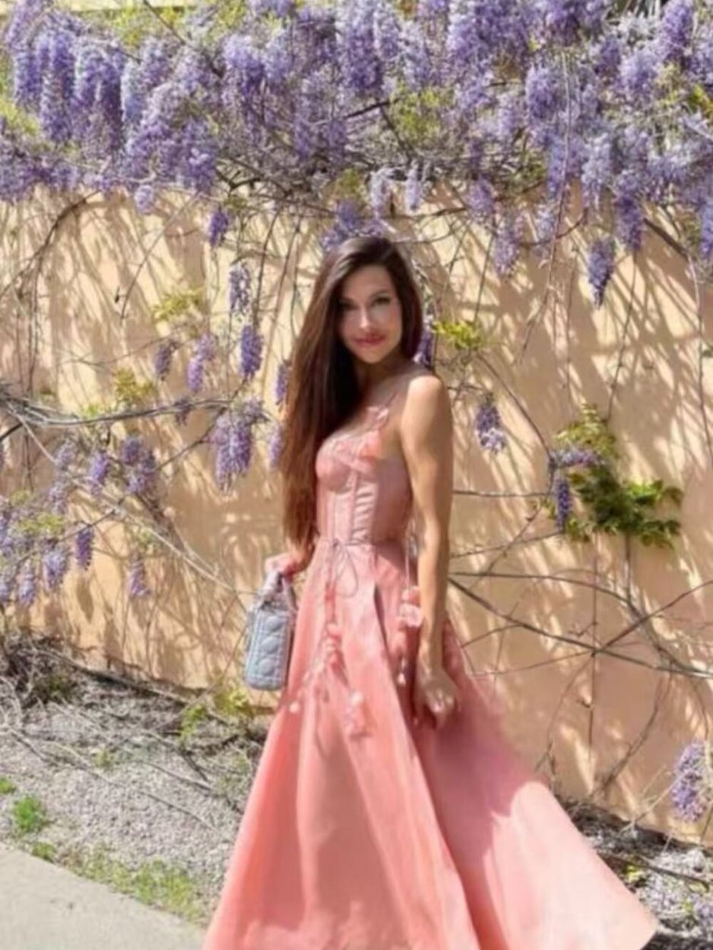 Zimmermann Floral Strap Corset Midi Dress Peach Organza Size 2